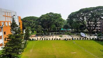 a view of the campus from the top of a building photo