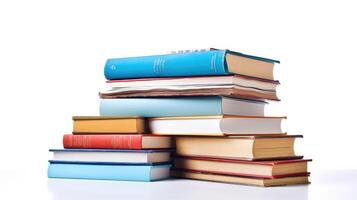 textbooks white background medical photo