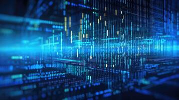 technology blue data background photo