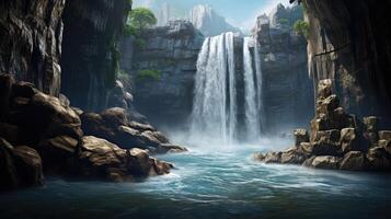 cliff water view photo