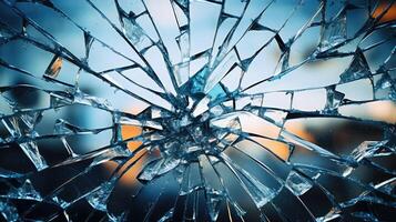 abstract broken window glass photo