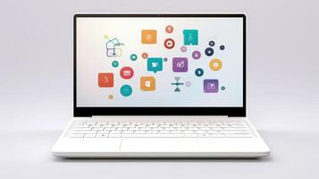 elegant tech white background photo
