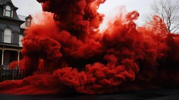 cloud red and black smoke photo