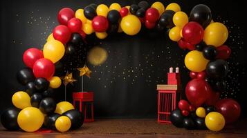 yellow red technology background photo