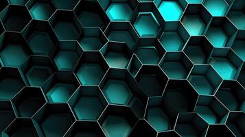 abstract black hexagon pattern photo