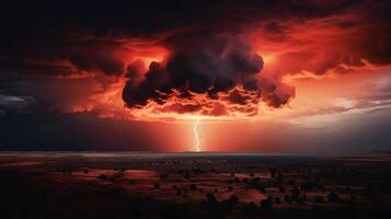 electricity red thunder photo
