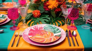 patterns reception table setting photo