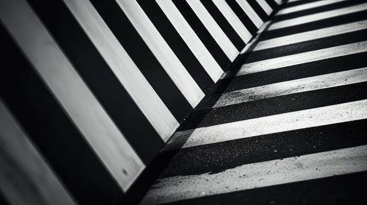 attention black and white diagonal stripes