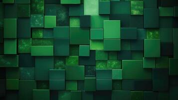 dynamic green square background photo