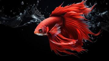 water red beta fish photo