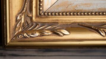 character vintage gold frame photo