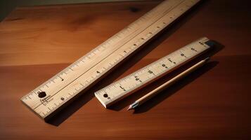 notebook wood ruler photo