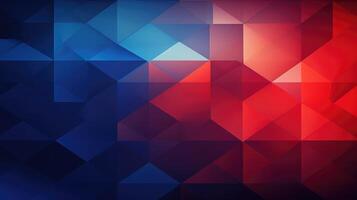triangles red and blue geometric background photo