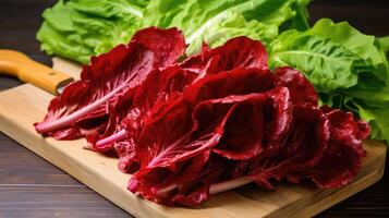 meal red leaf lettuce photo
