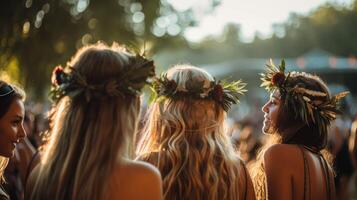 bohemian laurel leaf crown photo