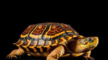 shell box turtle white background photo