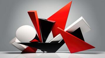 angles red white black abstract photo