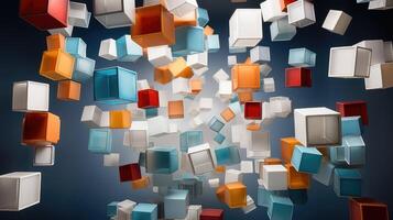 gravity abstract boxes photo