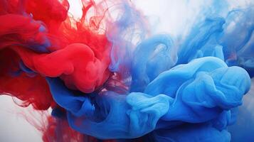 vibrant red white blue smoke photo