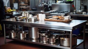 workbench stainless steel table photo