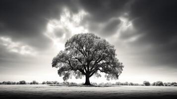 timeless black and white tree photo