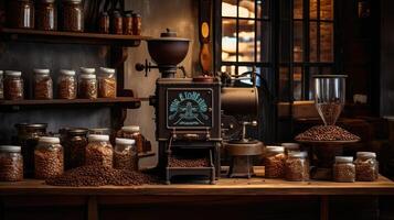 grind coffee and beans photo