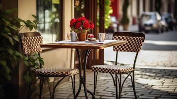 cozy bistro table photo