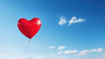 heballoon red heart background photo