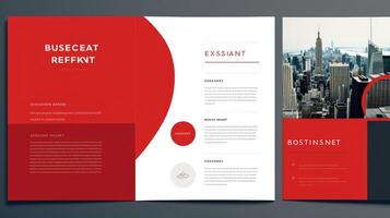 minimalist business proposal layout with red photo