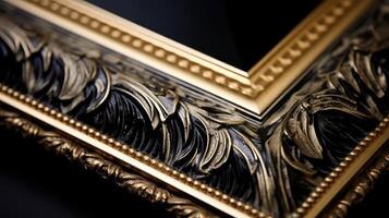 design black and gold frame photo