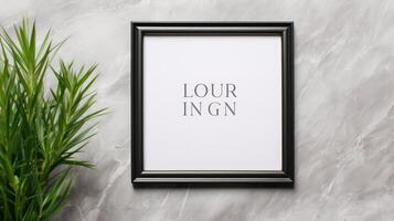 minimalist wood frame mock up photo