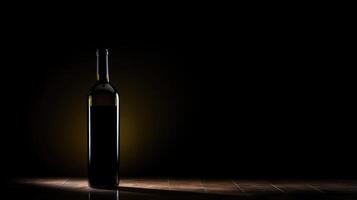 moody wine bottle background photo