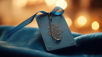 calligraphy gift blue photo