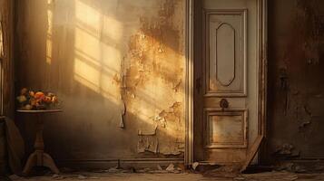 ambiance blurred front door interior photo