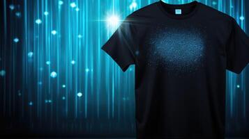 blue tshirt black template photo
