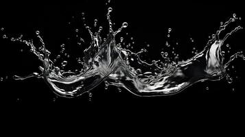 droplets water splash on black photo