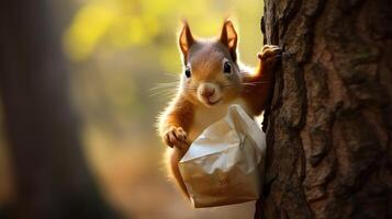 tree peanuts bag photo