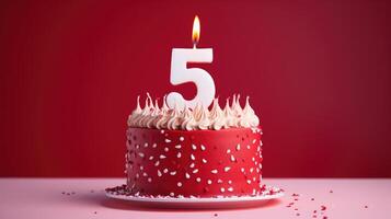 frosting red birthday cake photo