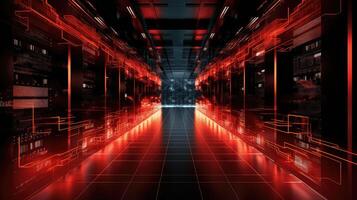 servers cloud computing red photo