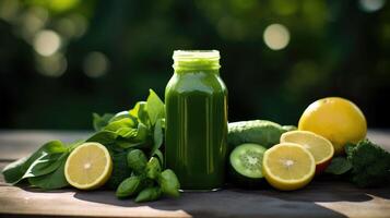 nutritious greens juice photo