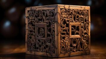 design wooden cubes photo