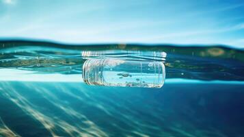 ripples empty water bottle photo