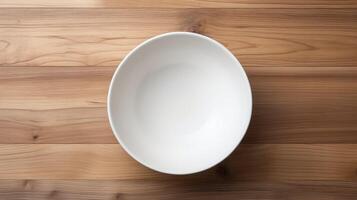 table empty white bowl top view photo