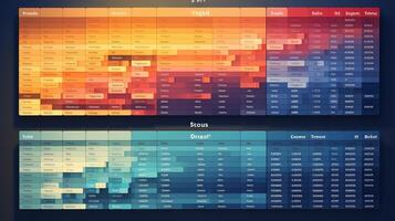 columns data table template photo