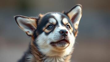 Happy corgi dog with bright eyes enjoying a sunny day outdoors in a serene environment photo