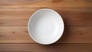 minimalist empty white bowl top view photo