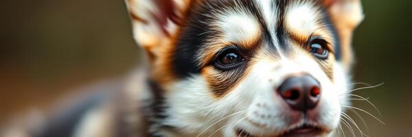 Playful puppy enjoys a sunny day in a green park filled with fresh air and nature's sounds photo