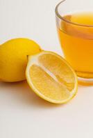 cup of tea and lemon photo
