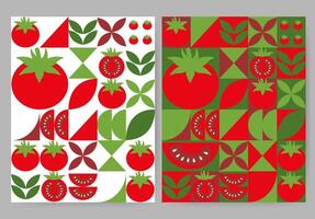 Tomato minimalist geometric design vector