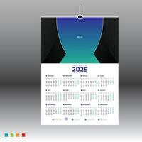 12 month 2025 wall calendar for print use vector